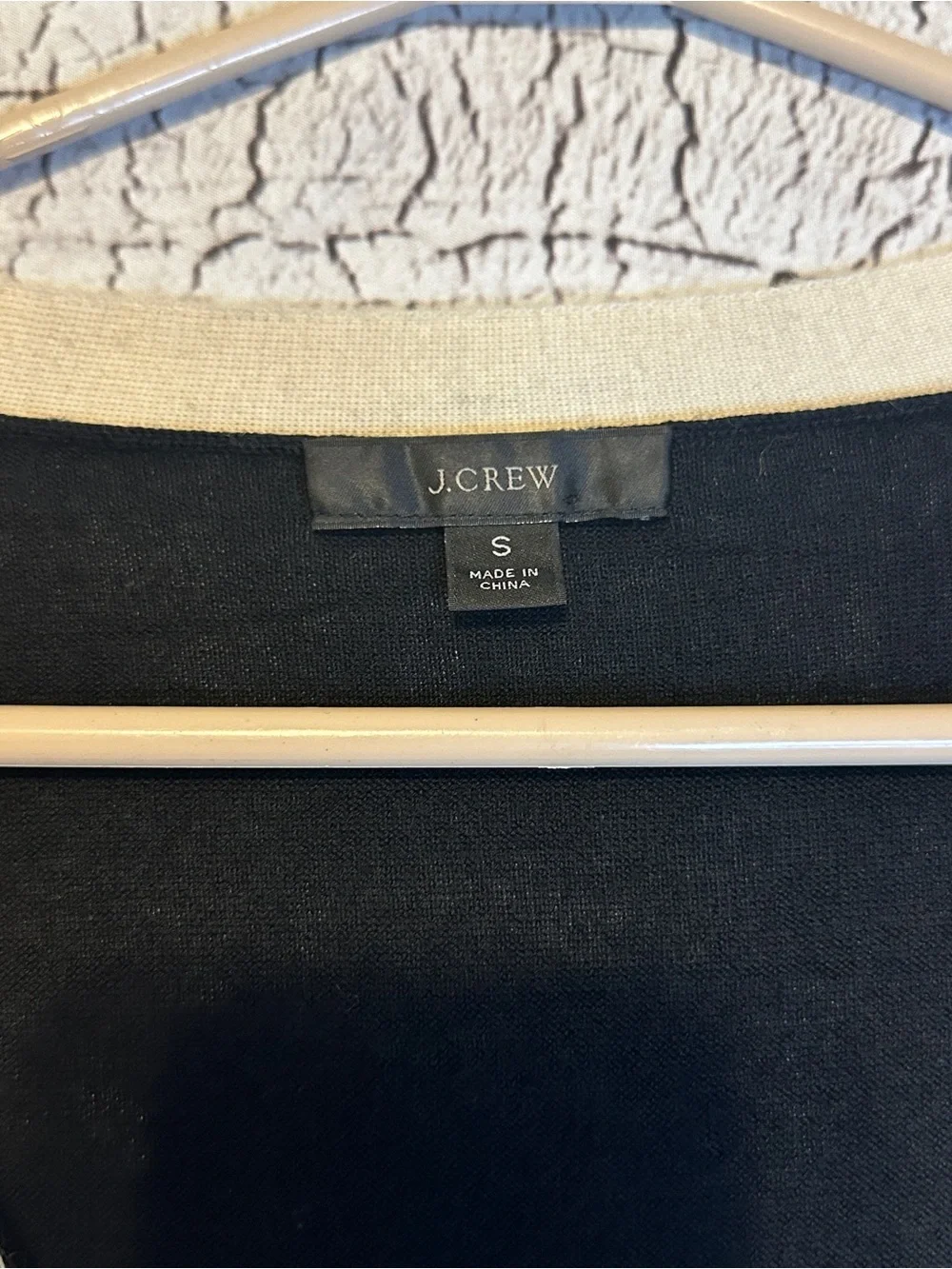 J.Crew 100% Merino Wool Black Contrast Trim Long Cardigan Sweater Small